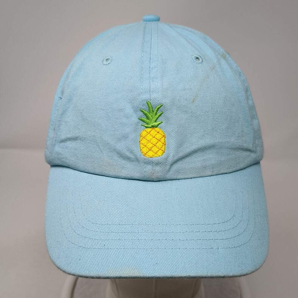 Pineapple Strapback Baseball Cap Blue One Size Ad… - image 2